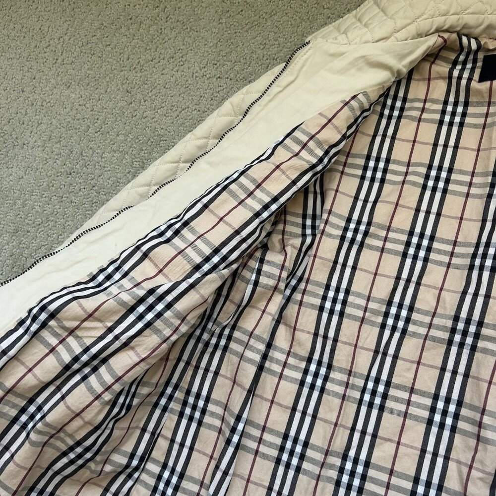 Burberry Brit Women’s Kencott Quilted Zip up Nova Check Jacket Beige Size XS - Picture 6 of 15